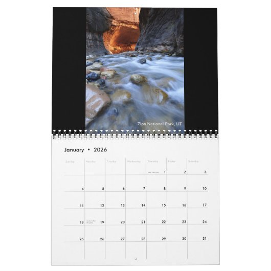 Südwest USA Fine Art Fotografy Verticals 2026 Kalender (Jan 2026)