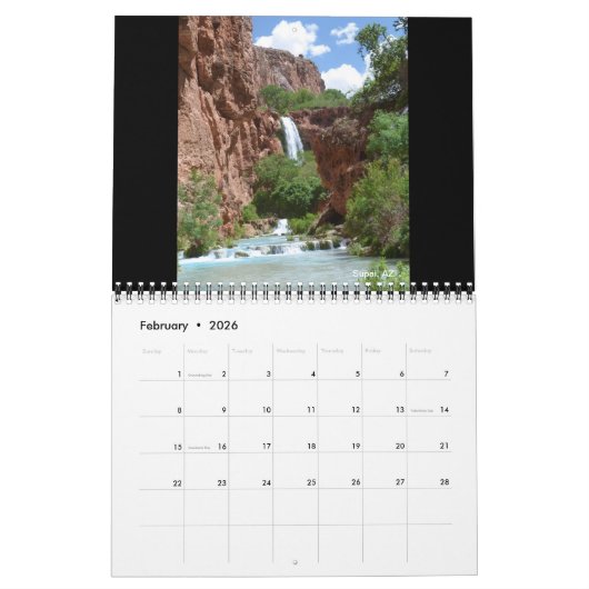 Südwest USA Fine Art Fotografy Verticals 2026 Kalender (Feb 2026)