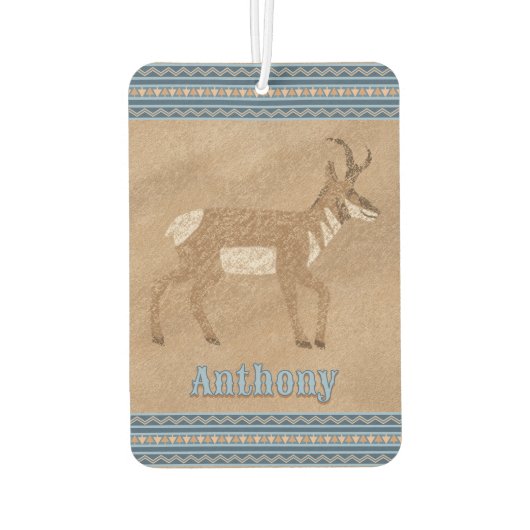 Südwest Walking Pronghorn Antelope Personalisiert Autolufterfrischer (Rückseite)