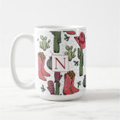 Südwest Weihnachtsmädchen Red Monogram Kaffeetasse (Links)