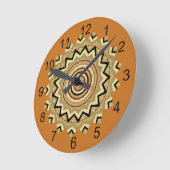 Südwest Western Earth Tone BOHO Mandala Design Runde Wanduhr (Winkel)