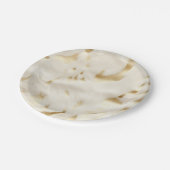 Südwest Western Gold White Cowhid Pappteller (Schrägansicht)