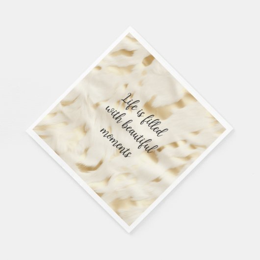 Südwest Western Gold White Cowhid Serviette (Ecke)