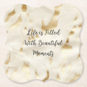 Südwest Western Gold White Cowhid Untersetzer (Vorderseite)