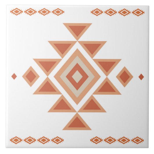 Südwest-White Native und Desert Orange Fliese (Vorderseite)
