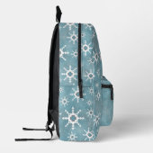 Südwest Winter Blue White Snowflake Personalisiert Bedruckter Rucksack (Links)