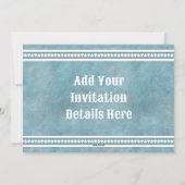 Südwest Winter Deer Blue Flat Einladung (Rückseite)