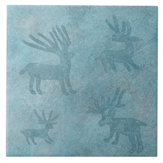 Südwest Winter Deer Fliese (Vorderseite)