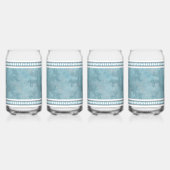 Südwest Winter Deo Petroglyphen Blau und Weiß Dosenglas (Rechts)