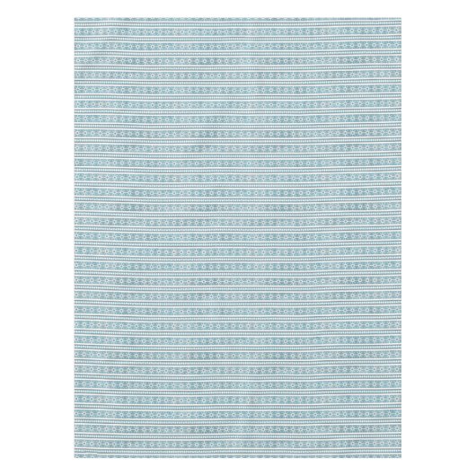 Südwest Winter Geometric Snowflake Pine Blue Sm Tischdecke (Vorderseite)
