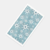 Südwest-Winter-Geometrie-Schneeflocken-Muster Serviette (Ecke)