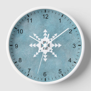 Südwest-Winter-Schneeflocke Modern Gerahmt Uhr