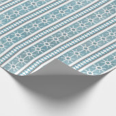 Südwest Winter Schneeflocken & Pine Trees Blau Geschenkpapier (Ecke)