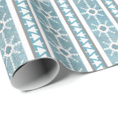 Südwest Winter Schneeflocken & Pine Trees Blau Geschenkpapier (Rolleneckpunkt)