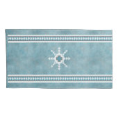 Südwest Winter Schneeflocken & Pine Trees Blau Kissenbezug (Rückseite-Rechts)