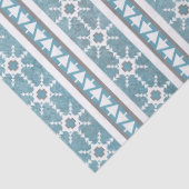 Südwest Winter Schneeflocken & Pine Trees Blau Seidenpapier (Detail)