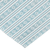 Südwest Winter Schneeflocken Pinien Streifen blau Mittelgroßer Tischläufer (Ecke)