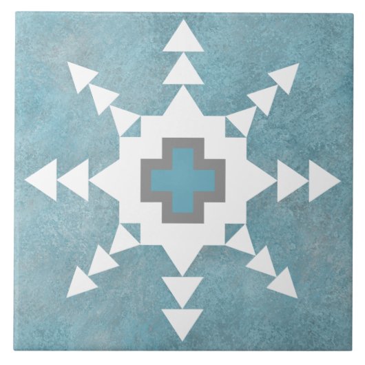 Südwest Winter Snowflake Fliese (Vorderseite)