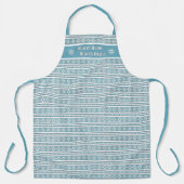 Südwest Winter Snowflake Pine Personalisiert Blue Schürze (Vorderseite)