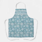 Südwest Winter Snowflake Pine Personalisiert Blue Schürze (Vorderseite)