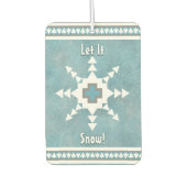 Südwest Winter Snowflake Pine Trees Personalisiert Autolufterfrischer (Vorderseite)