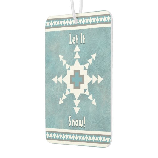 Südwest Winter Snowflake Pine Trees Personalisiert Autolufterfrischer (Links)