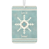 Südwest Winter Snowflake Pine Trees Personalisiert Autolufterfrischer (Rückseite)