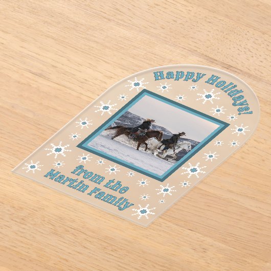 Südwest Winter Snowflakes Custom Greycard Acryleinladungen (Ablage )