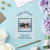 Südwest Winter Snowflakes Custom Greycard Acryleinladungen (Insitu (Hochzeit))