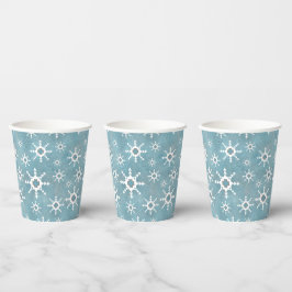 Südwest Winter Snowflakes Holiday Party Blue Pappbecher