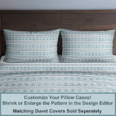 Südwest Winter Snowflakes & Pines Blue Standard Kissenbezug