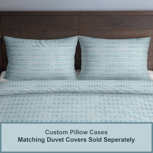 Südwest Winter Snowflakes & Pines Blue Standard Kissenbezug