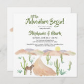 Südwest-Wüste Adventure Baby Showplatz Einladung (Vorne/Hinten)