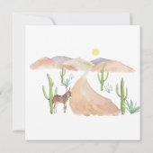 Südwest-Wüste Adventure Baby Showplatz Einladung (Rückseite)