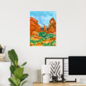 Südwest Wüste Rock Mountains Utah Poster (Heimbüro)