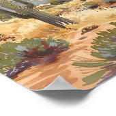 Südwest-Wüsten-Canyon-Landschaft Poster (Ecke)