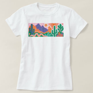 Südwest-Wüsten-Kaktus-Grafik-T-Shirt T-Shirt