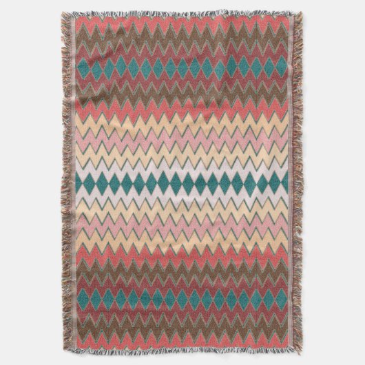Südwest Zickzack Zigzag Throw Blanket Decke (Vorderseite Vertikal)