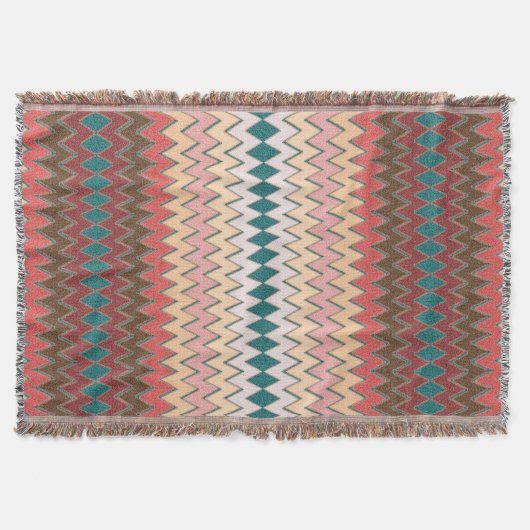 Südwest Zickzack Zigzag Throw Blanket Decke (Vorderseite)