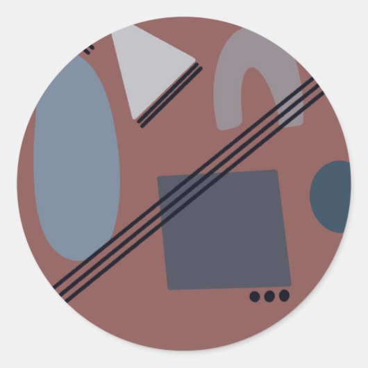 SüdwestAbstrakt Runder Aufkleber (Vorderseite)