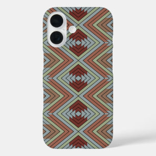 Südwestamerikanischer Indianer-Stil Musterkunst iPhone 16 Hülle