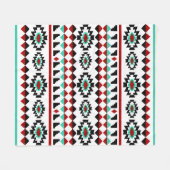 Südwestaztekischer Ureinwohner-Stammes- Entwurf Fleecedecke (Vorderseite (Horizontal))