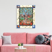 "Südwestbaum des Lebens" Vier Jahreszeiten Leinwan Leinwanddruck (Insitu (Wohnzimmer))