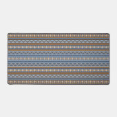 Südwestblau und braun Geometrisches Muster Schreibtischunterlage (Vorderseite)