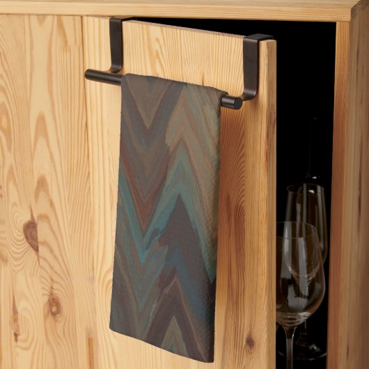 Südwestbraun Zickzack Geschirrtuch (Drittel gefaltet)