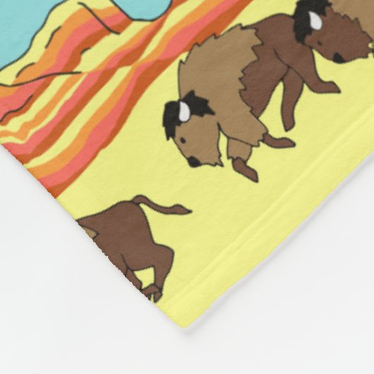 Südwestbüffel-Streifen Fleecedecke (Ecke)