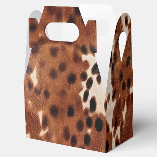 Südwestcreme Brown Cowhide Geschenkschachtel (Geöffnet)