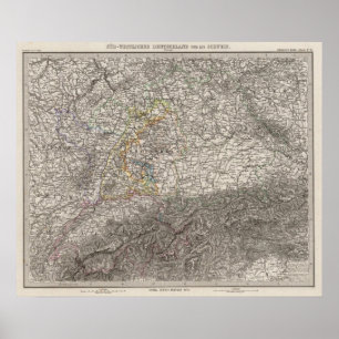 Südwestdeutschland und Schweiz Poster