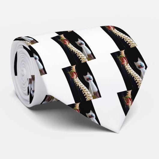Südwestdorn-Skeleton Chili-Pfeffer-Katze Krawatte (Gerollt)