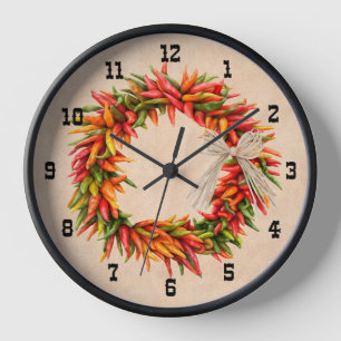 Südwesten Chile Ristra Westliche Zahlen Gerahmt Uhr